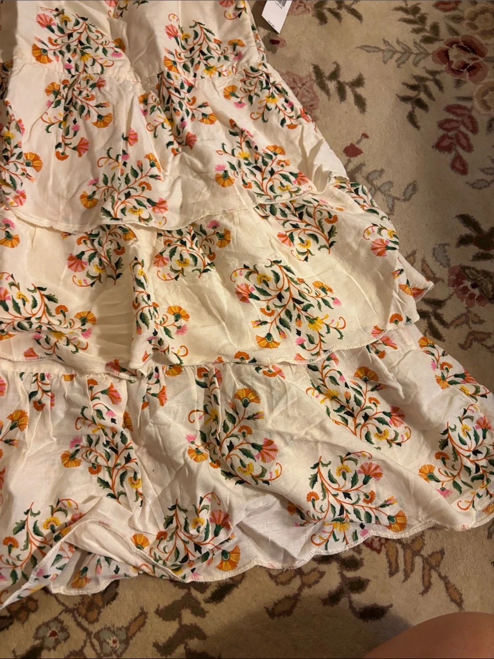 Old Navy Cream Floral Tiered Sundress for Kids